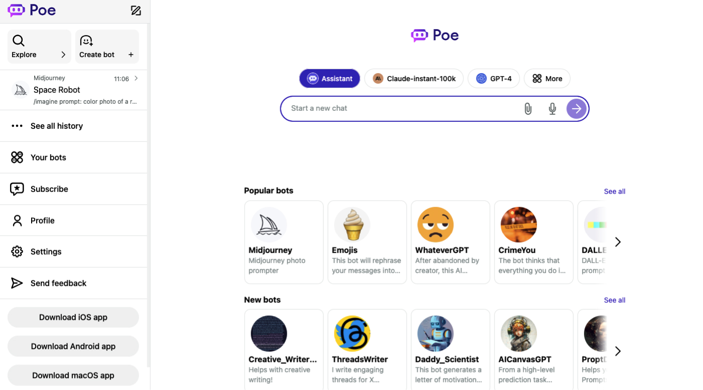 هوش مصنوعی Poe
